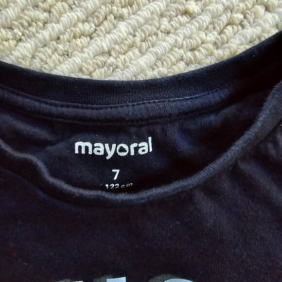 MAYORAL BOYS BLUE COTTON T-SHIRT - Picture 2 of 4